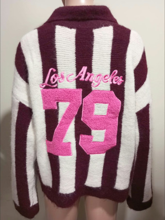 Jersey Rayas LOS ÁNGELES 79 Burdeos HEVE