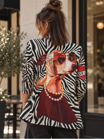 Blazer Animal Print AZANIA 13 HEVE