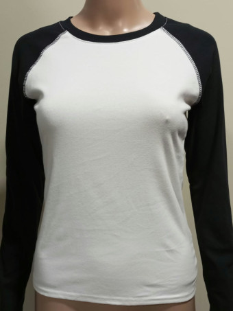 Camiseta Manga Larga Raglán ABILENE Negro HEVE