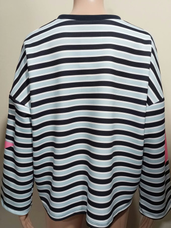 Sudadera Soft Touch Rayas SUNSET Azul HEVE