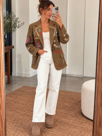 Blazer Militar Estampado Print AZANIA 14 HEVE