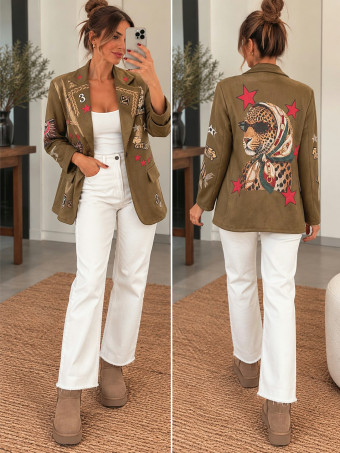 Blazer Militar Estampado Print AZANIA 14 HEVE