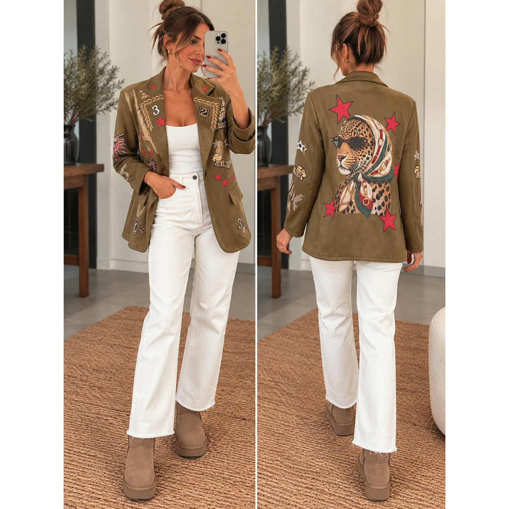 Blazer Militar Estampado Print AZANIA 14 HEVE