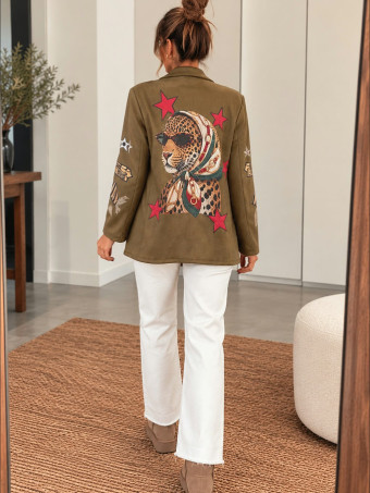 Blazer Militar Estampado Print AZANIA 14 HEVE