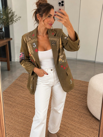 Blazer Militar Estampado Print AZANIA 14 HEVE