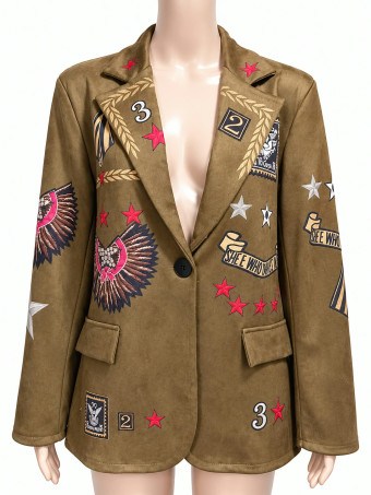 Blazer Militar Estampado Print AZANIA 14 HEVE