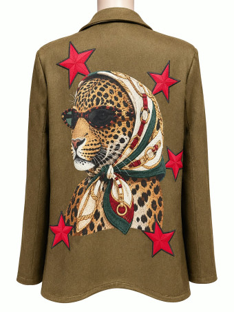 Blazer Militar Estampado Print AZANIA 14 HEVE