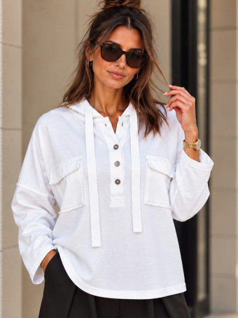 Sudadera Ligera con Capucha CALWAY Blanco HEVE
