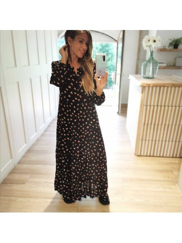Vestido Ondas NAÍF Negro Heve