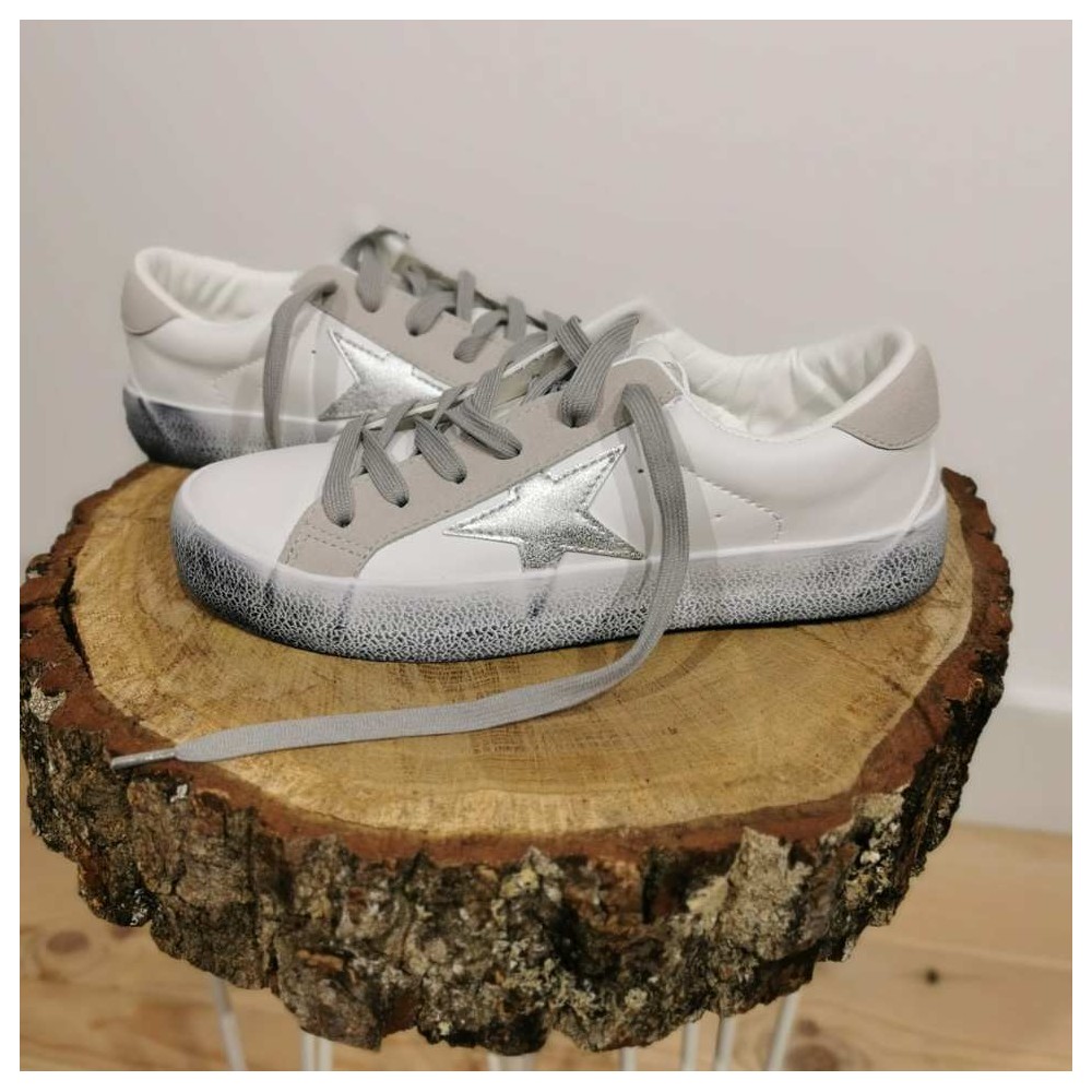 Deportiva Estrella QUIZ Blanco/Plata Heve Deportiva Estrella QUIZ Blanco/Plata Heve