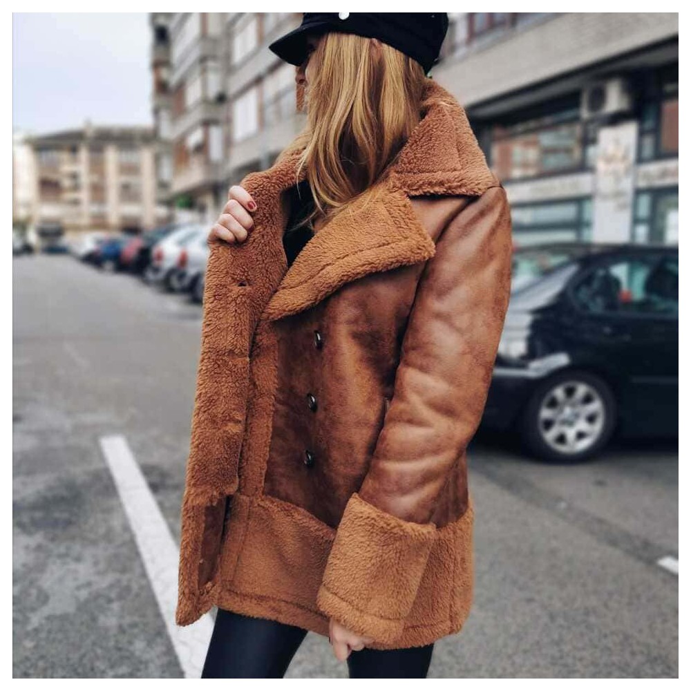 Pelliza Doble Faz OLYA Marrón Heve Pelliza Doble Faz OLYA Marrón Heve