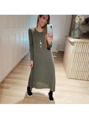 Vestido Punto Fino BRINA Verde Heve Vestido Punto Fino BRINA Verde Heve