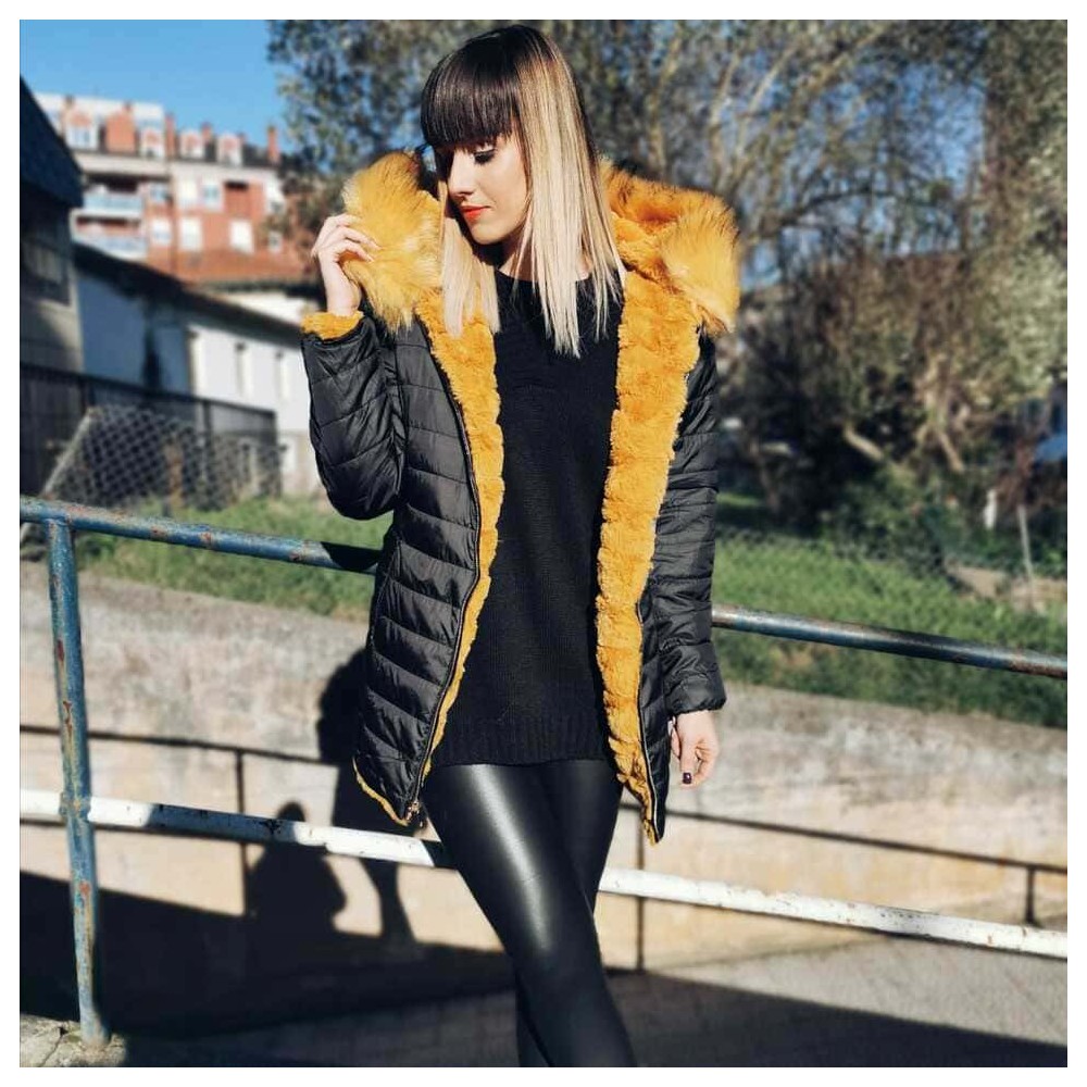 Chaqueta Reversible PAYNE Negro/Mostaza Heve Chaqueta Reversible PAYNE Negro/Mostaza Heve