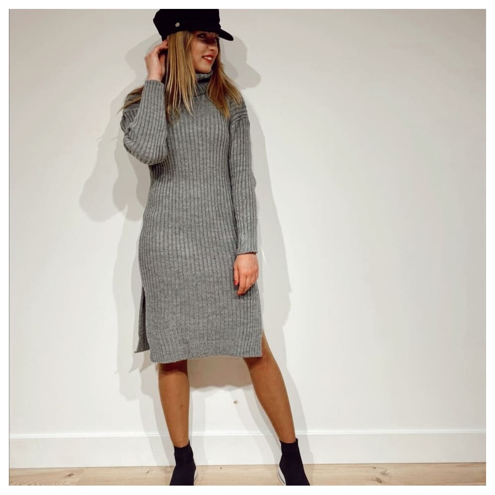 Vestido Canalé BROOKE Gris Heve Vestido Canalé BROOKE Gris Heve