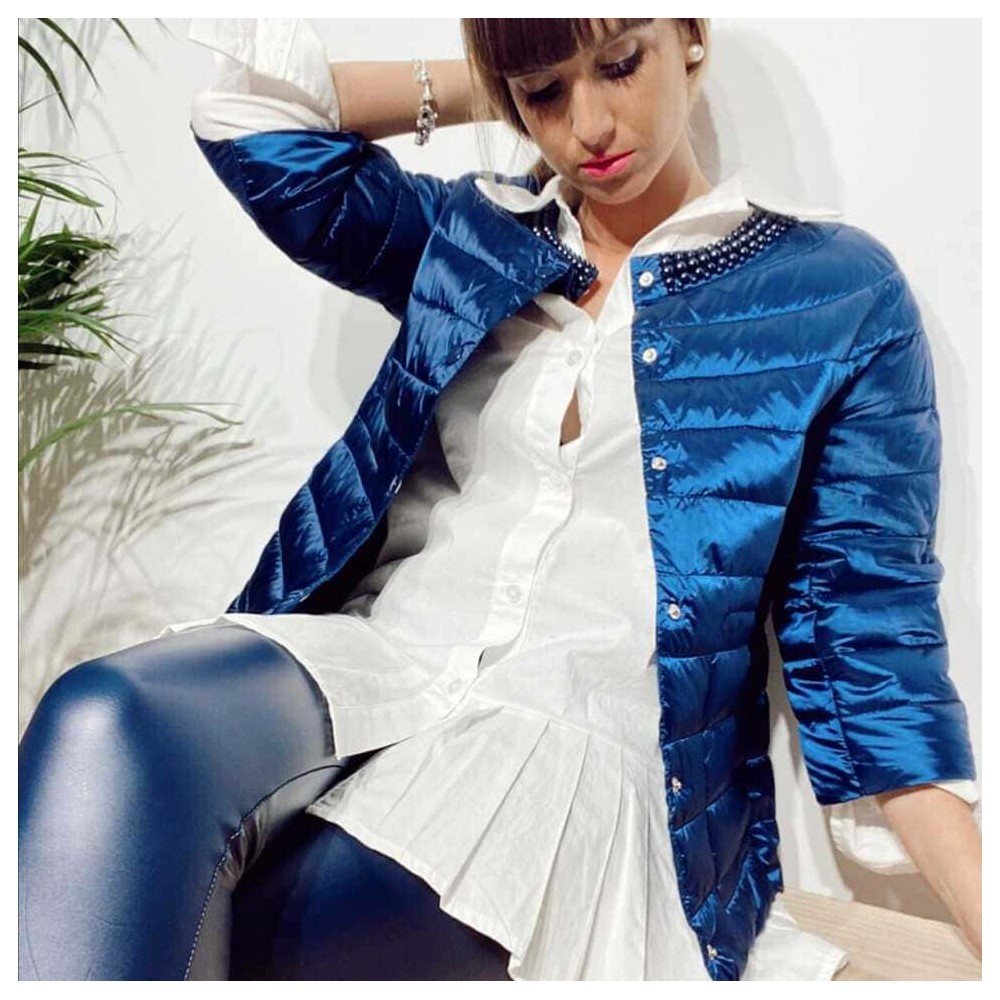 Chanelita Acolchada RACHEL Azul Klein Heve Chanelita Acolchada RACHEL Azul Klein Heve