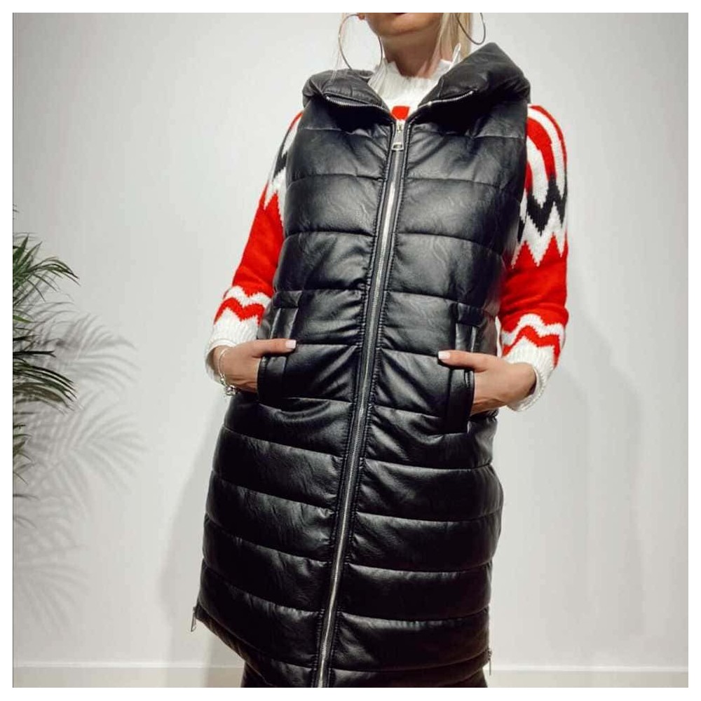 Chaleco Polipiel MICHIGAN Negro Heve Chaleco Polipiel MICHIGAN Negro Heve