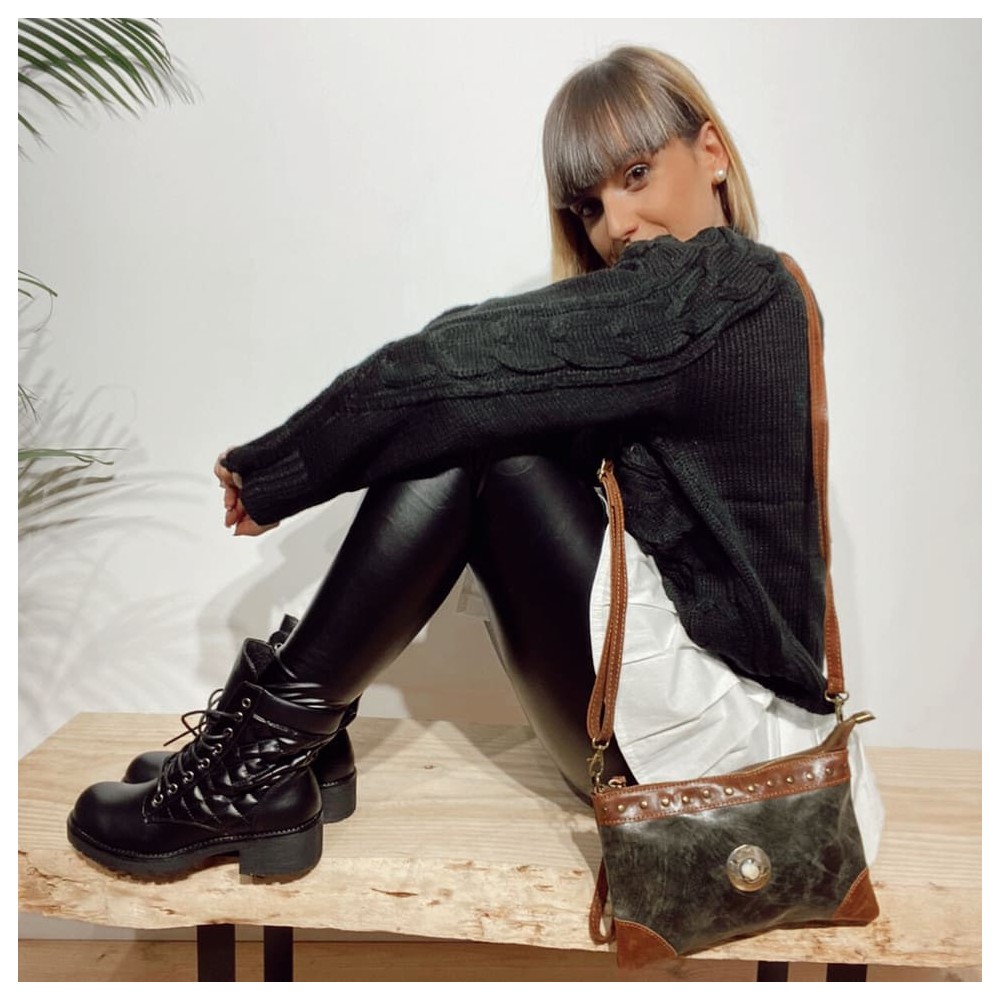 Bolso Piel KENZA Verde Heve Bolso Piel KENZA Verde Heve