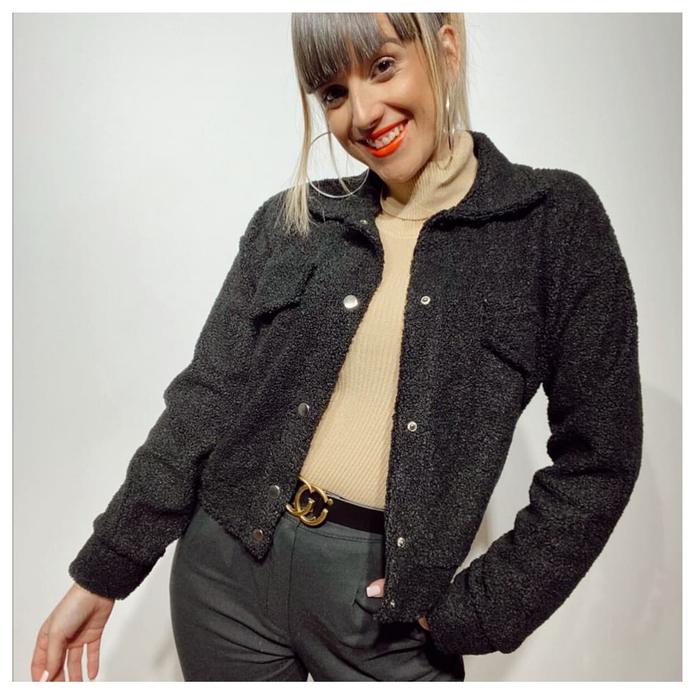 Chaqueta Borreguito IRINA Negro Heve Chaqueta Borreguito IRINA Negro Heve