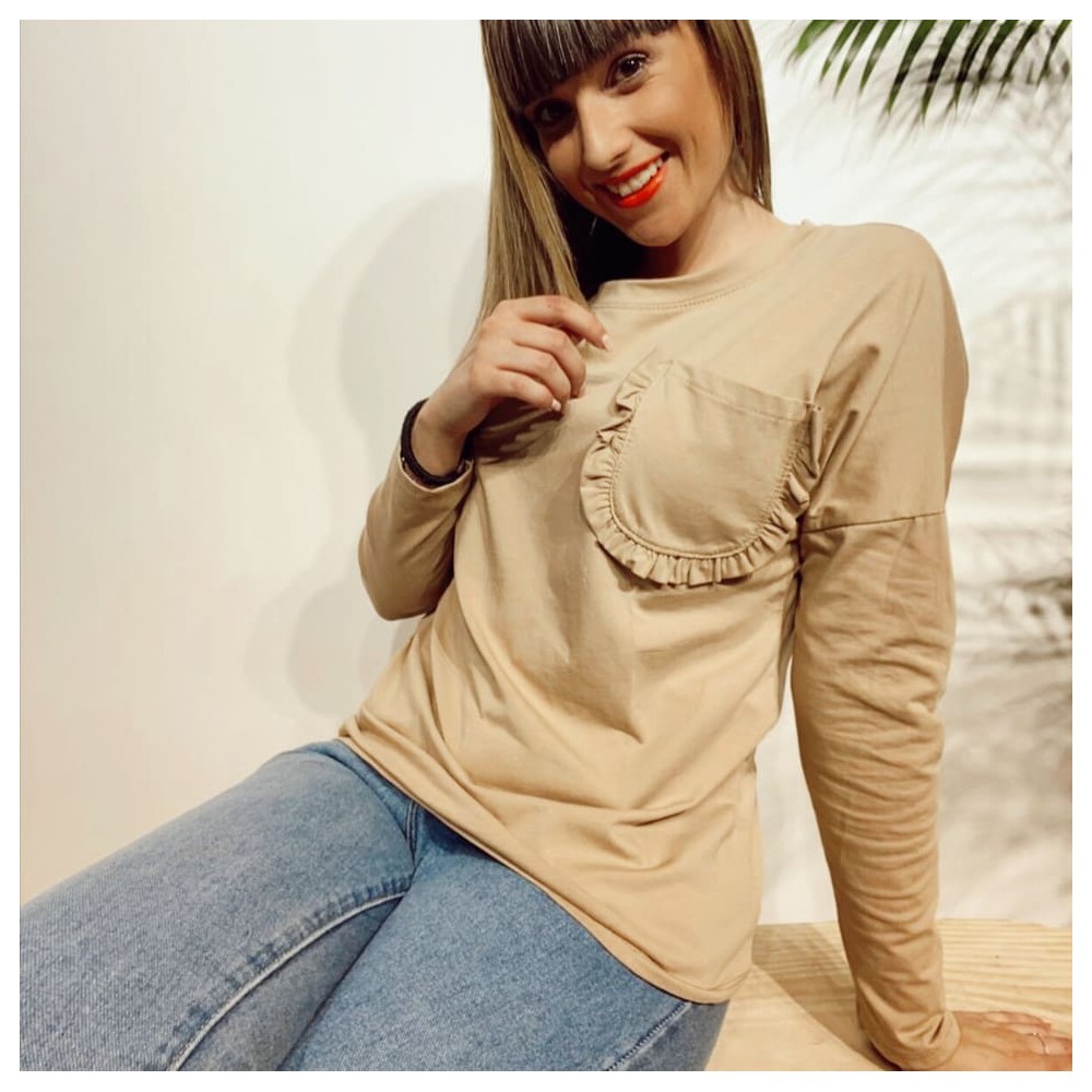 Camiseta Algodón BACCARA Camel Heve Camiseta Algodón BACCARA Camel Heve