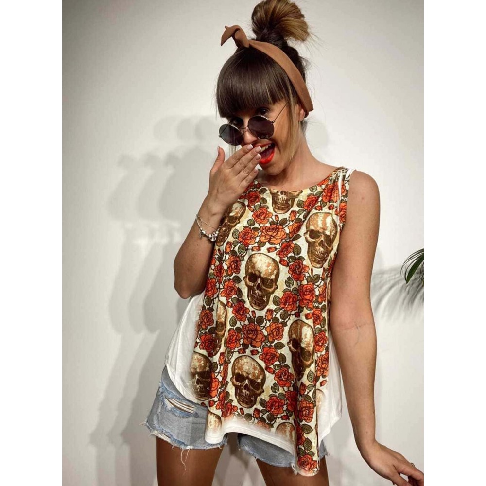 Camiseta Evasé Estampado Ref. 028 Heve Camiseta Evasé Estampado Ref. 028 Heve