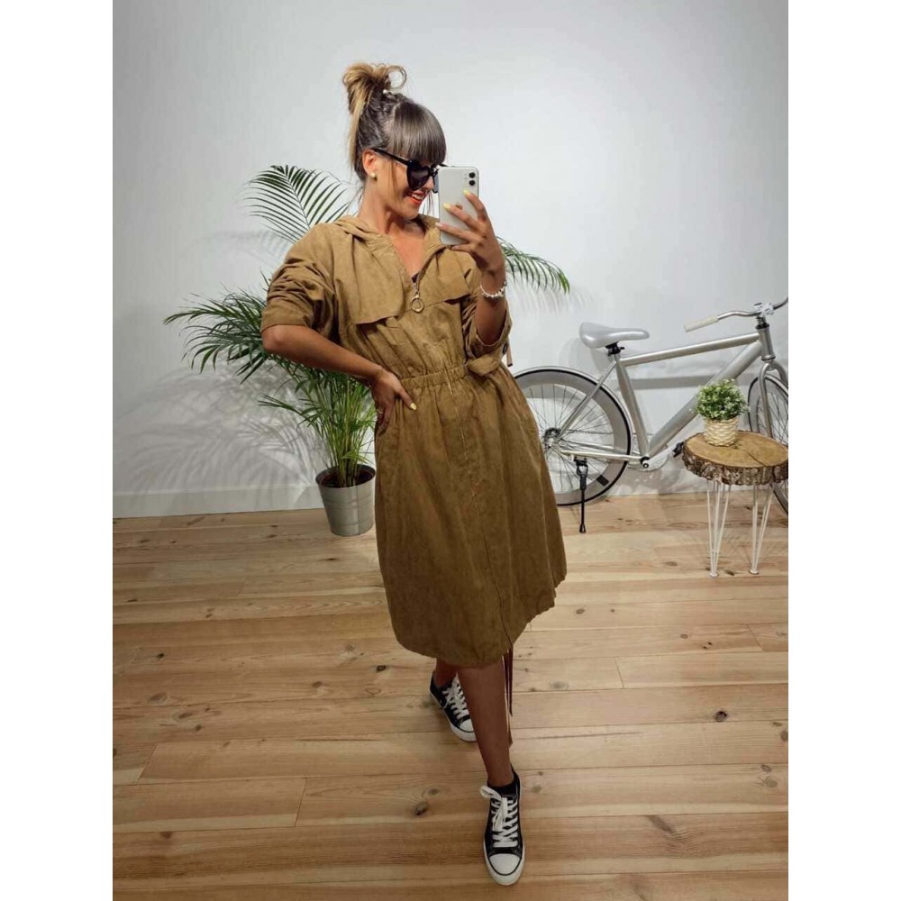 Gabardina Soft LAZY Camel Heve Gabardina Soft LAZY Camel Heve
