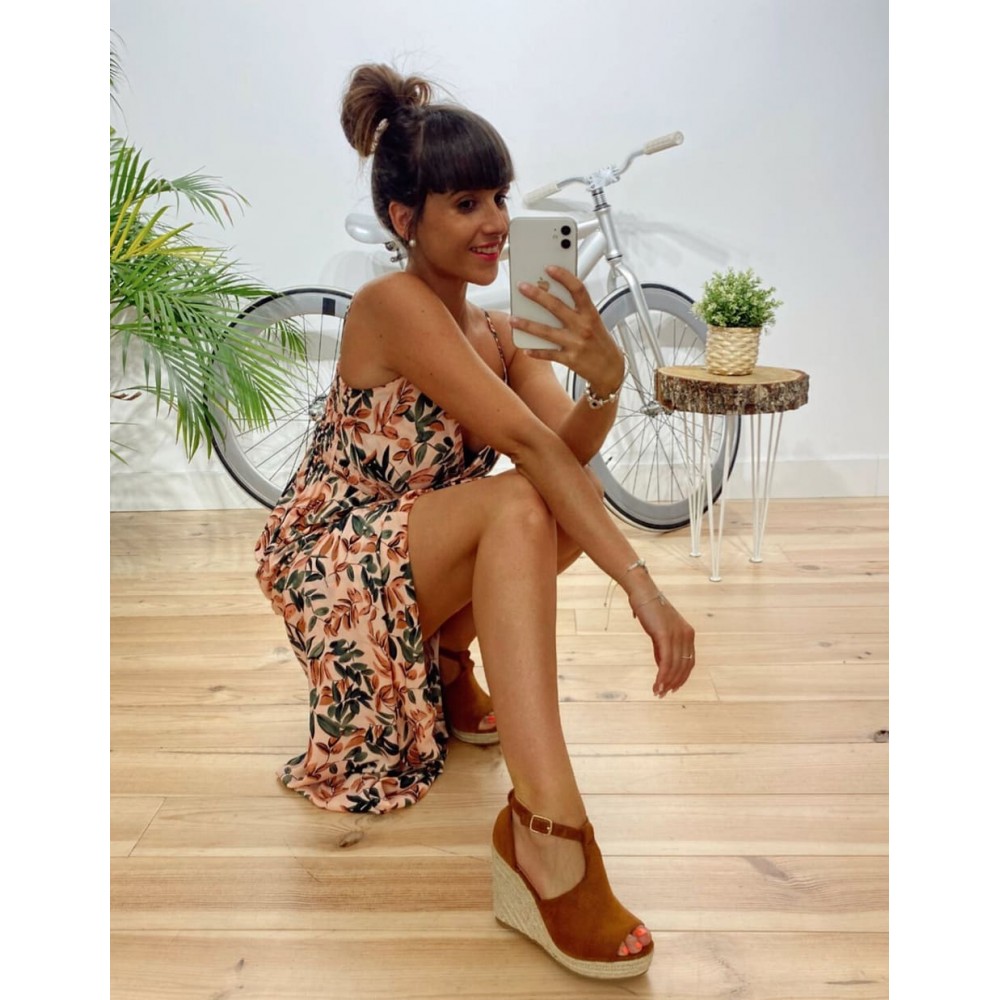 Cuña Microperforada ZIELLA Camel Heve Cuña Microperforada ZIELLA Camel Heve