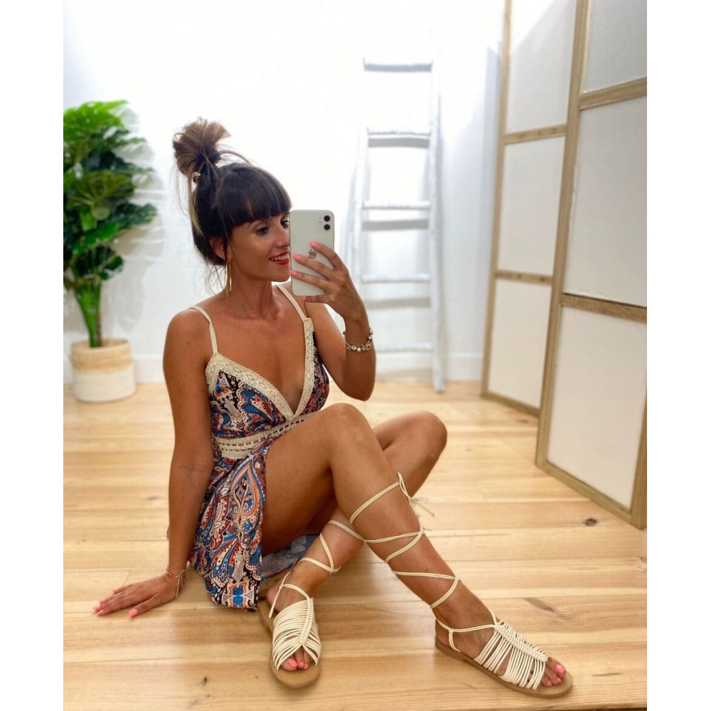 Sandalia Atada VESTA Beige Heve Sandalia Atada VESTA Beige Heve