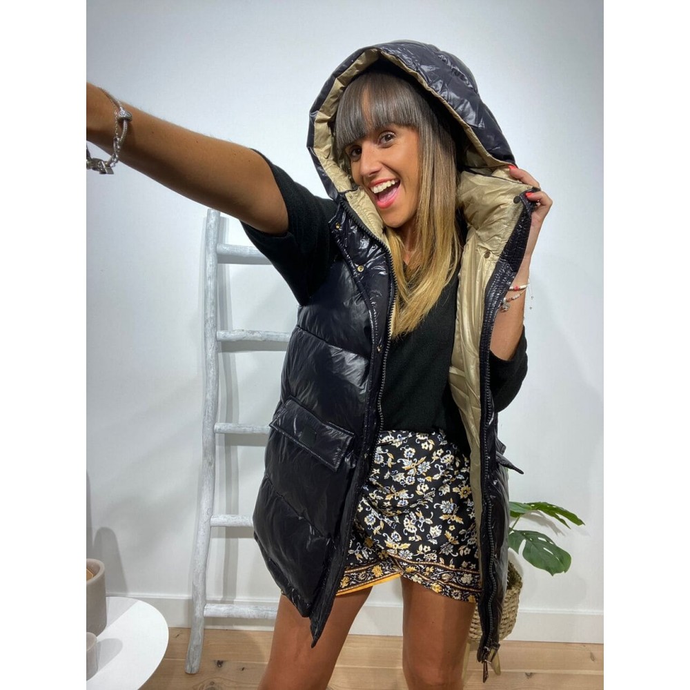 Chaleco Acolchado MOONBOW Negro/Beige Heve Chaleco Acolchado MOONBOW Negro/Beige Heve