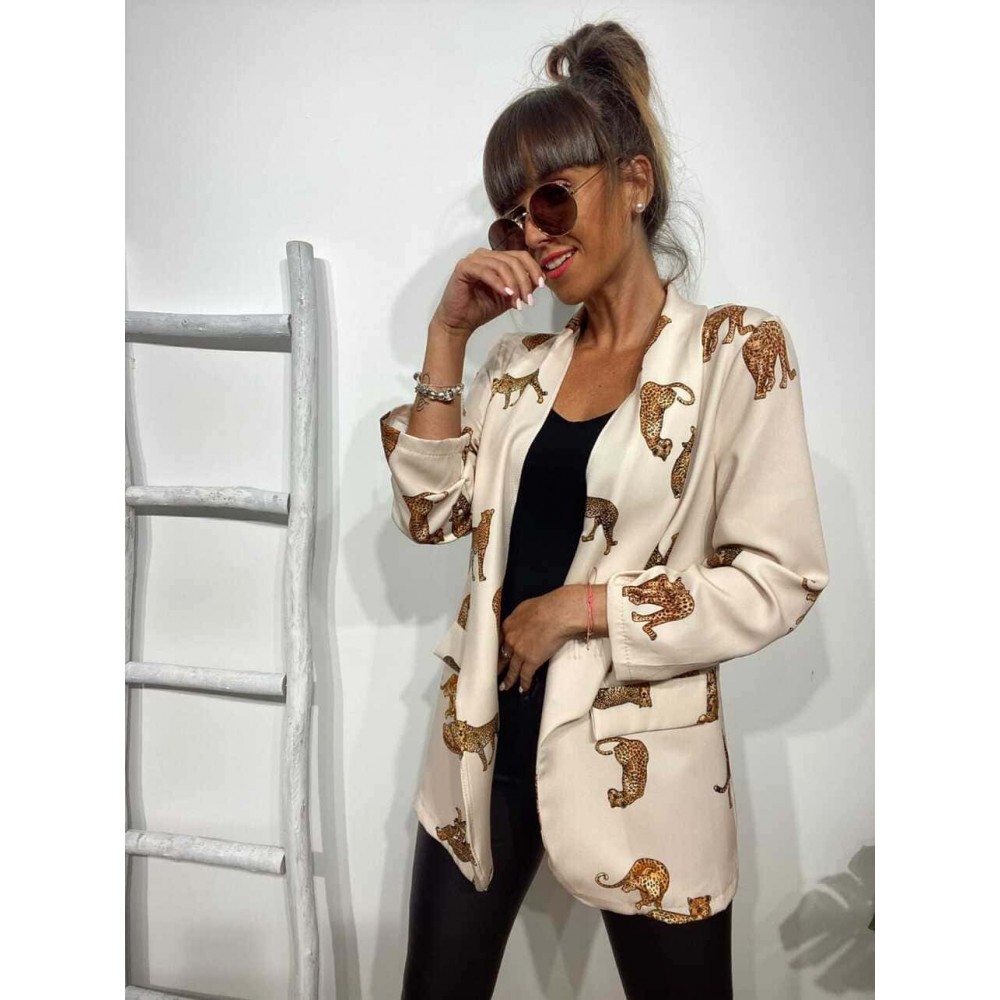 Blazer Frunces TANZANIA Beige Heve Blazer Frunces TANZANIA Beige Heve