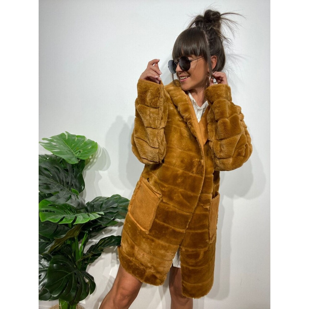 Abrigo Reversible Pelo ELBOW Camel Heve Abrigo Reversible Pelo ELBOW Camel Heve