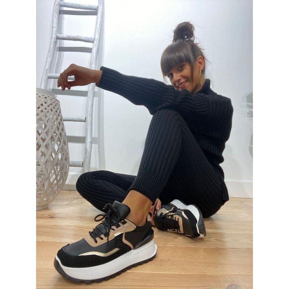 Deportiva Combinada JORDAN Negro Heve Deportiva Combinada JORDAN Negro Heve