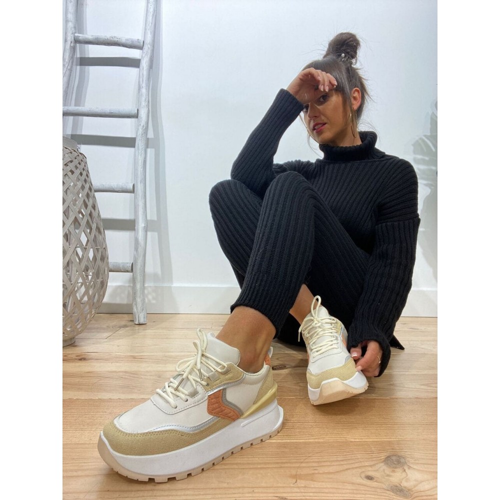 Deportiva Combinada JORDAN Beige Heve Deportiva Combinada JORDAN Beige Heve