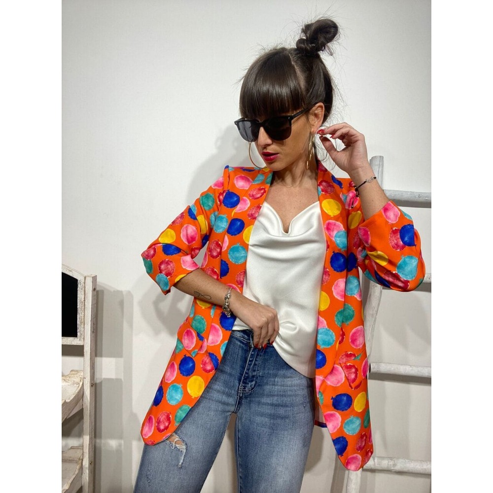 Blazer Frunces Globos Naranja | Ropa Online | HEVE