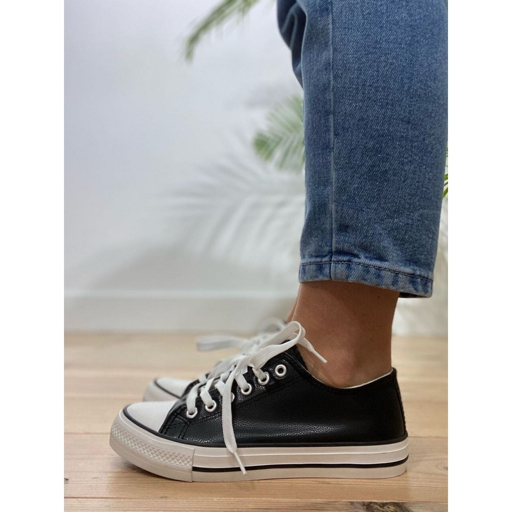 Sneaker Polipiel LONDON Negro HEVE Sneaker Polipiel LONDON Negro HEVE