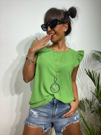 Blusa Volantes KARA Verde Heve