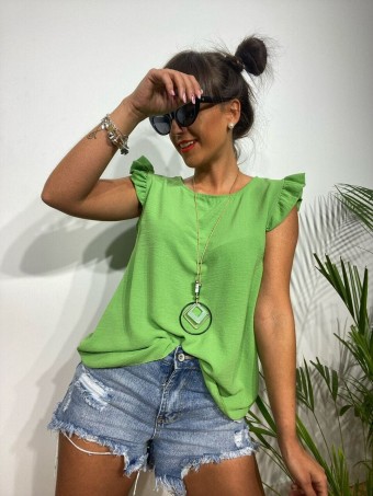 Blusa Volantes KARA Verde Heve