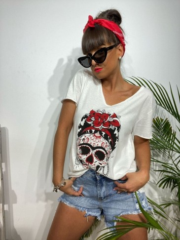 Camiseta Algodón MISTBLOOD Blanco Heve